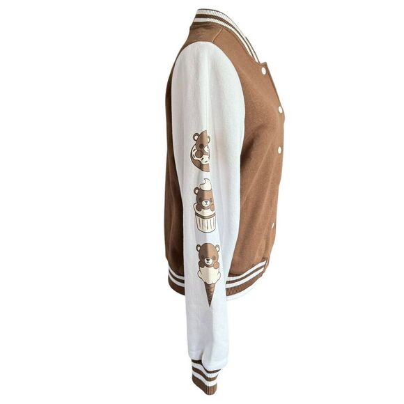 Hot Topic Sweet Society Teddy Bear Desserts Girls Varsity Jacket Sz Large NWT - Picture 6 of 11